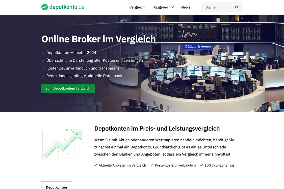 Screenshot of depotkonto.de