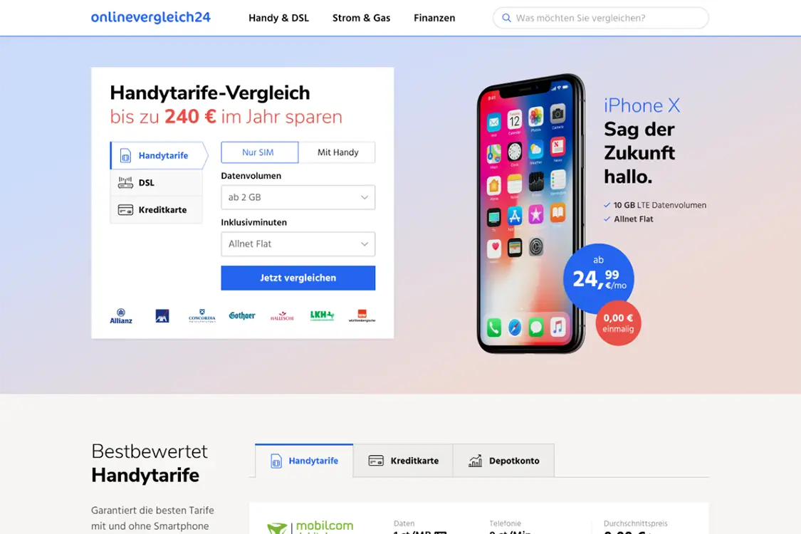 Screenshot of onlinevergleich24.de